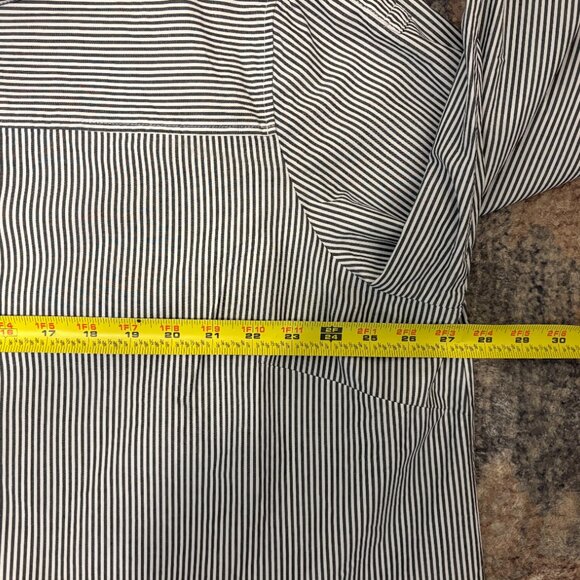 J. Crew Women's Plus L/S Striped Funnel Neck Popover Shirt Top Blouse Sz 24/3X - Picture 7 of 9